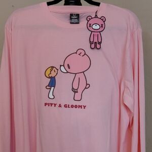 GLOOMY BEAR 2X LONG SLEEVES UNISEX DERANGED BOLD GRAPHICS 100%COTTON PINK
